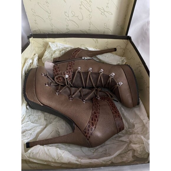 NIB Enzo Angiolini Eadendro platform booties sz 8 Org. $169 - Picture 3 of 5